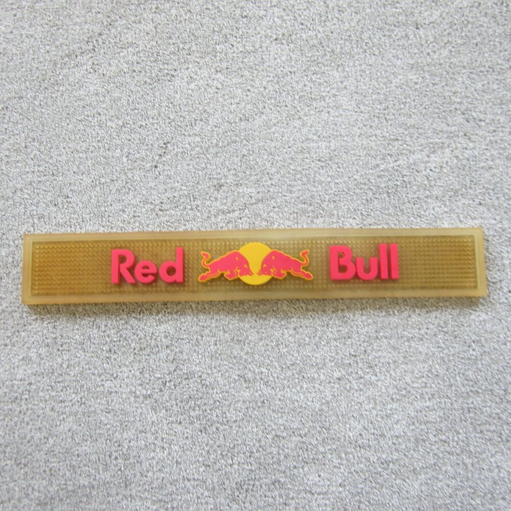 Red Bull Rubber Bar Drink Spill Mat 23.25" Long x 3.5" Wide - Used